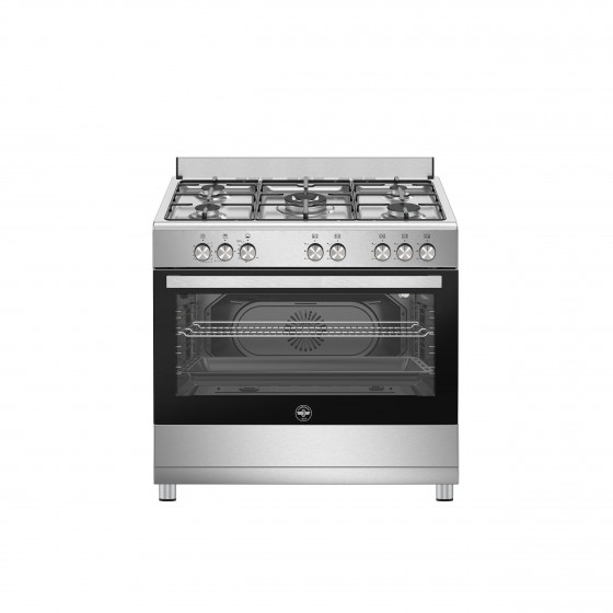 La Germania SE96 5 G X/24 Κουζίνα Αερίου 94lt με Εστίες Αερίου 89.8cm Inox